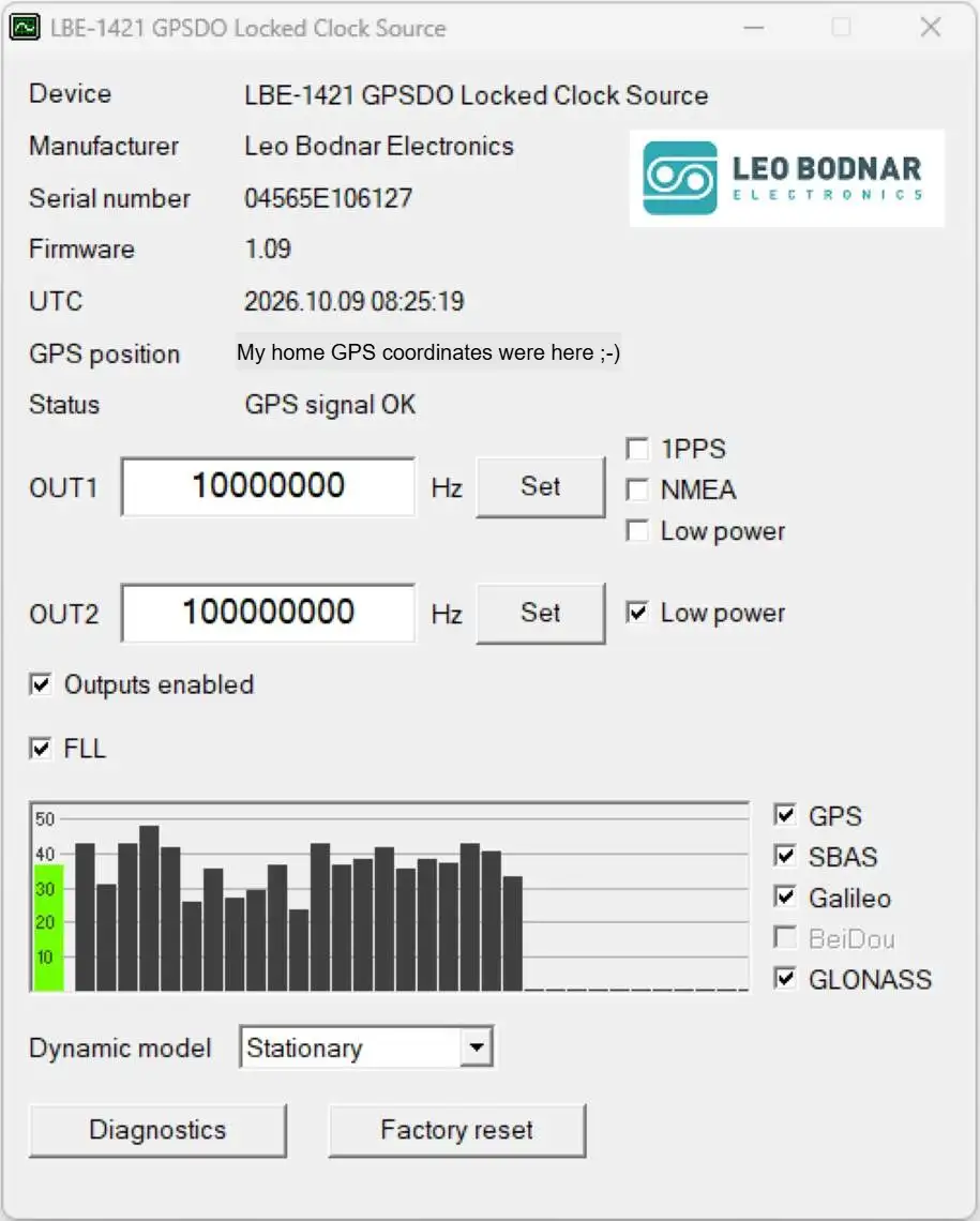 Leo Bodnar Software Settings